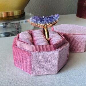 Amethyst Cluster Adjustable Ring